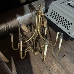 Brass chandelier