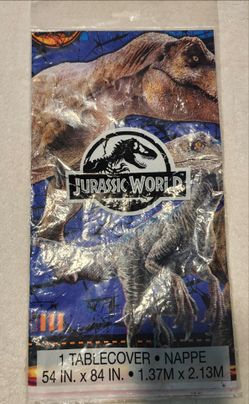 JURASSIC  WORLD  TABLE  CLOTH  ( 54" X 84" )