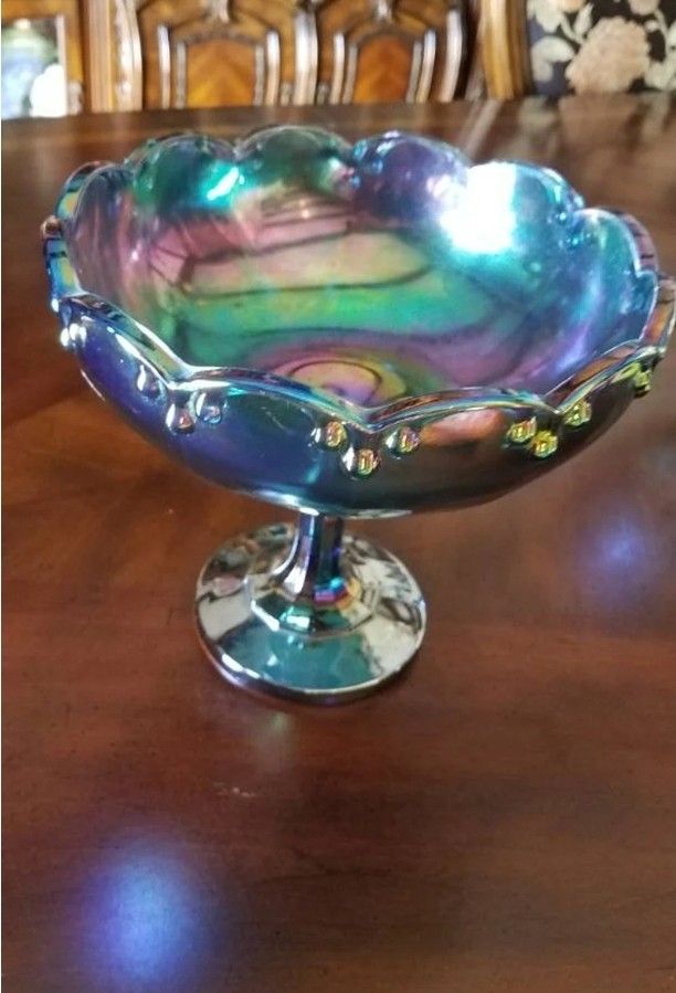Vintage Indiana Carnival Footed Bowl $50