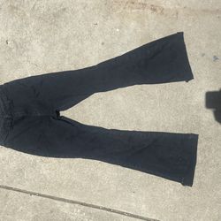 Shein Teen Girls Black Flare Jeans Size 14Y High Waist Stretch Denim