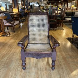 Lamu Wood Carved Woven Chair