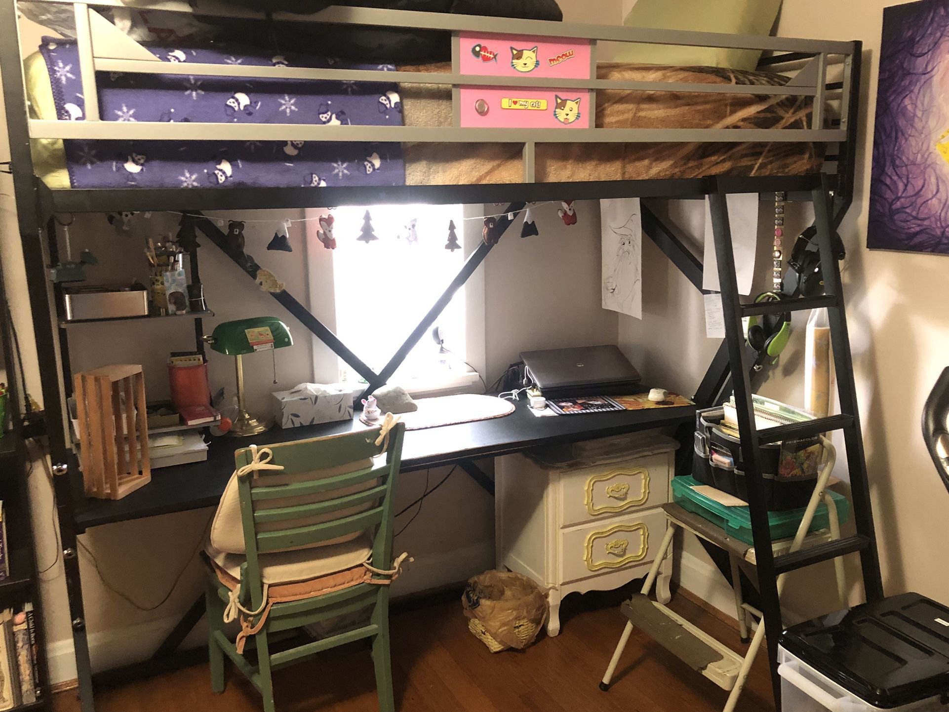 Steel Bunk Bed With Desk