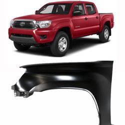 New Left Fender for Toyota Tacoma (2WD) 2005 to 2015 Driver Side Black Primed Ready to Paint