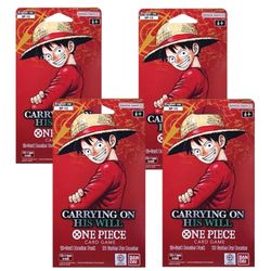 ONE PIECE CARRYING ON HIS WILL (OP-13) SLEEVED BOOSTER PACK SET OF 4