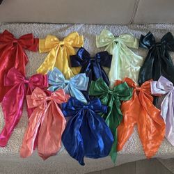 Satin Hair Bow Bundles-12 Bows