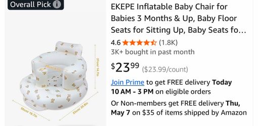 Baby inflatable chair.
