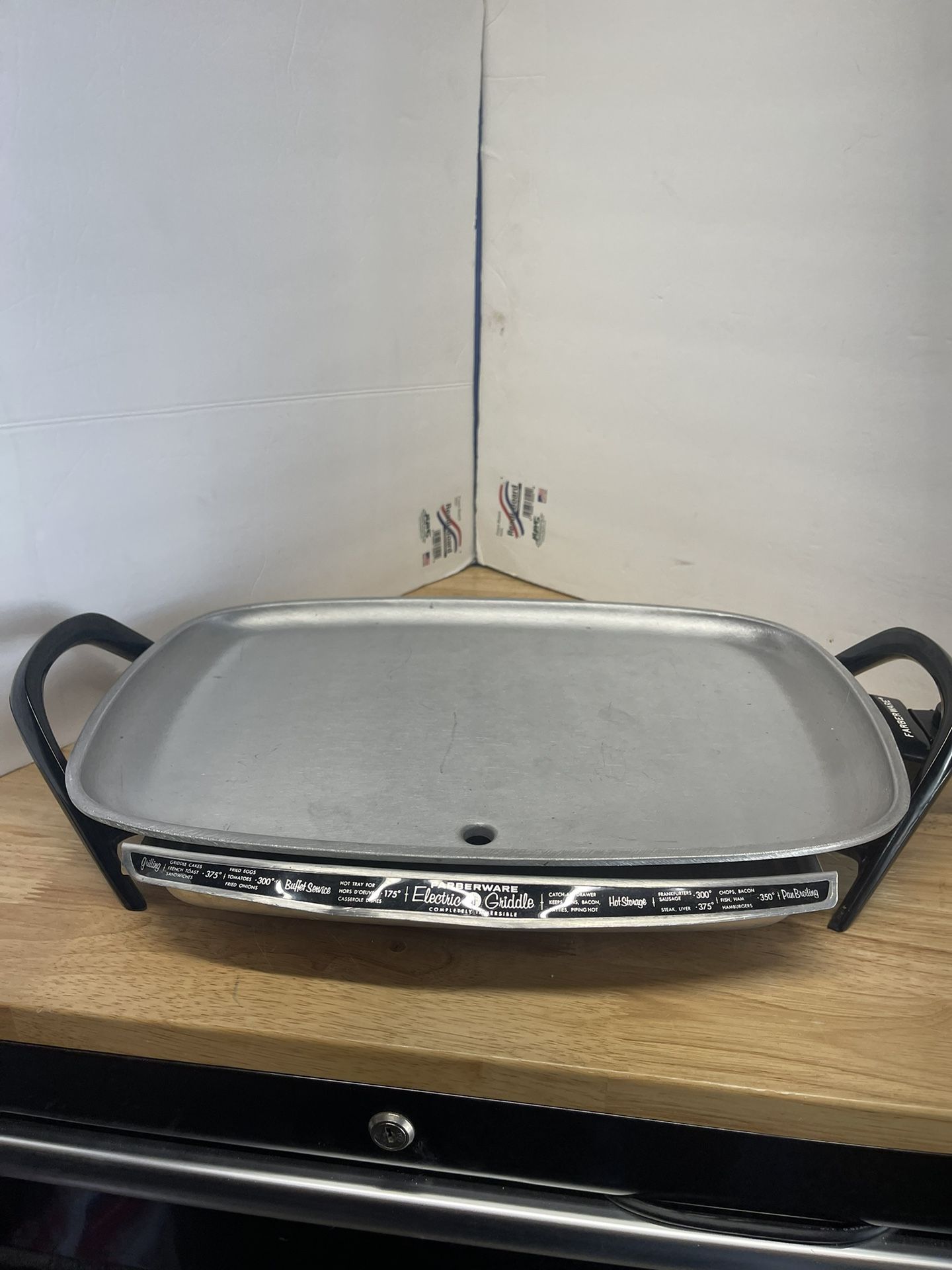 Farberware Electric Kitchen Flat Griddle Model 260 Tested & Working Cord