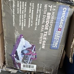 1.5 horsepower 7” bridge tile saw