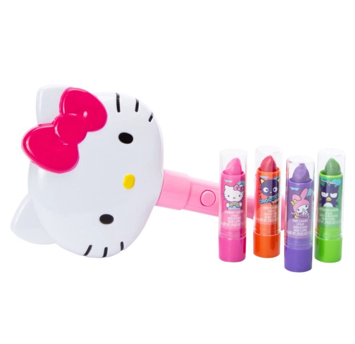 Hello Kitty And Friends Cosmetic 5 Piece Set Mirror Light Plant Based Lip Balm