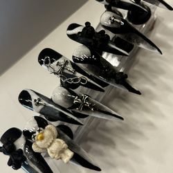 Black And White Nails 