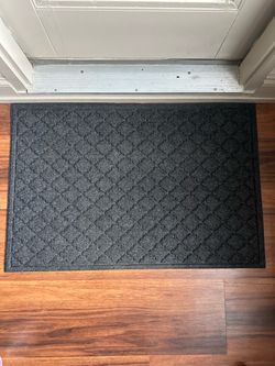Dark Gray Textured Door Mat