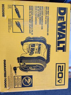 Dewalt Battery powered air inflator