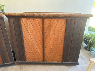 Rustic Wood Bar Counter with Log Top