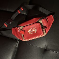 Red coach bag