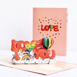 Valentine's Day 3D Pop-up Greeting Card with Envelope