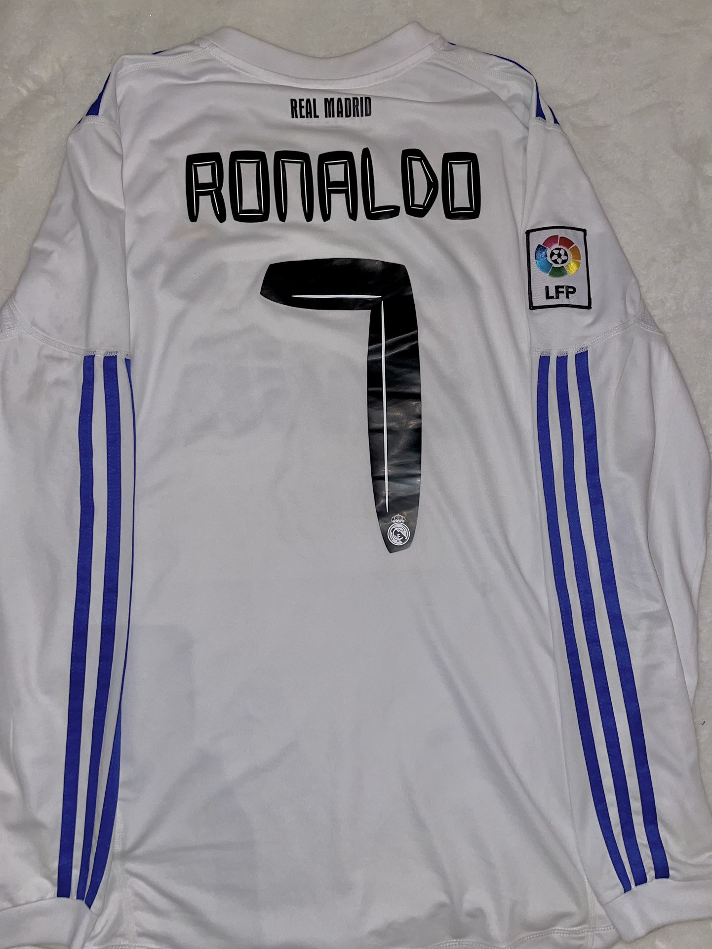 Cristiano Ronaldo #7 Fly Emirates adidas Real Madrid Blue Climacool Jersey  Small for Sale in Lemon Grove, CA - OfferUp