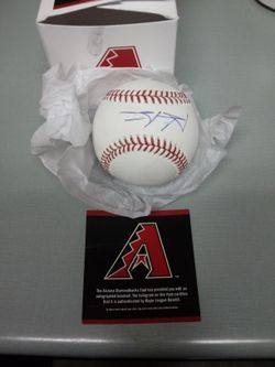 AZ Diamondbacks  autographed  Ball  By  ARCHIE BRADLEY  