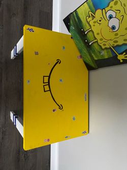 SpongeBob table and poster