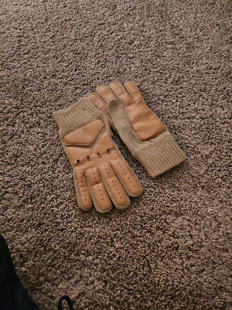 Medium Large Leather Cloth Gloves
