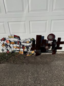 Abstract Metal Wall Art Sculptures Set of 2