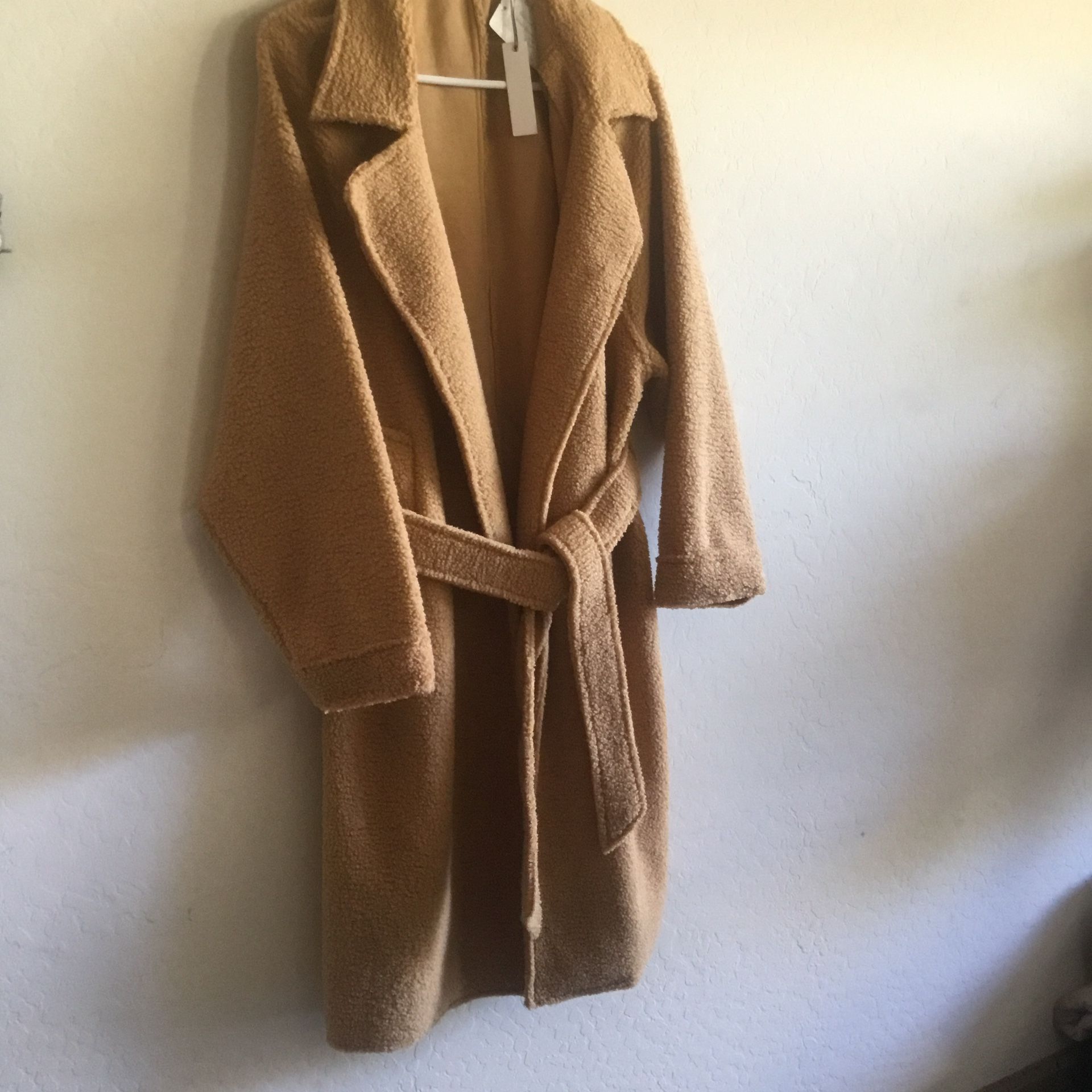 Bella And Bloom Teddy Coat. Tan. S/M