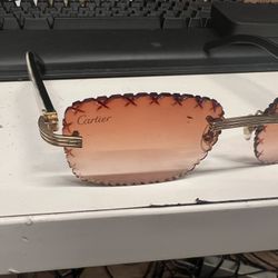 Premiere De Cartier White Buff Sunglasses Prescription Lenses