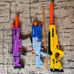Big Nerf & Toy Weapons Lot – Fortnite, TMNT, Blasters & Foam Prop Swords