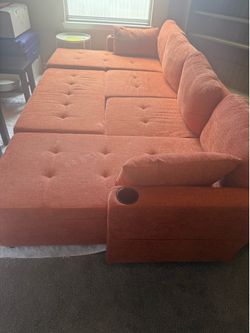 Orange Couch/Bed $400 OBO