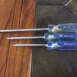 3 Pcs NAPA Clutch (Bow Tie) Screwdrivers 