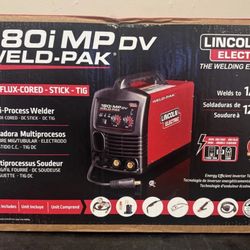 BRAND NEW IN BOX Lincoln Electric 180 Amp Weld-Pak 180i Multi-Process Stick/MIG/Flux-Core/TIG, 120V or 230V ! 