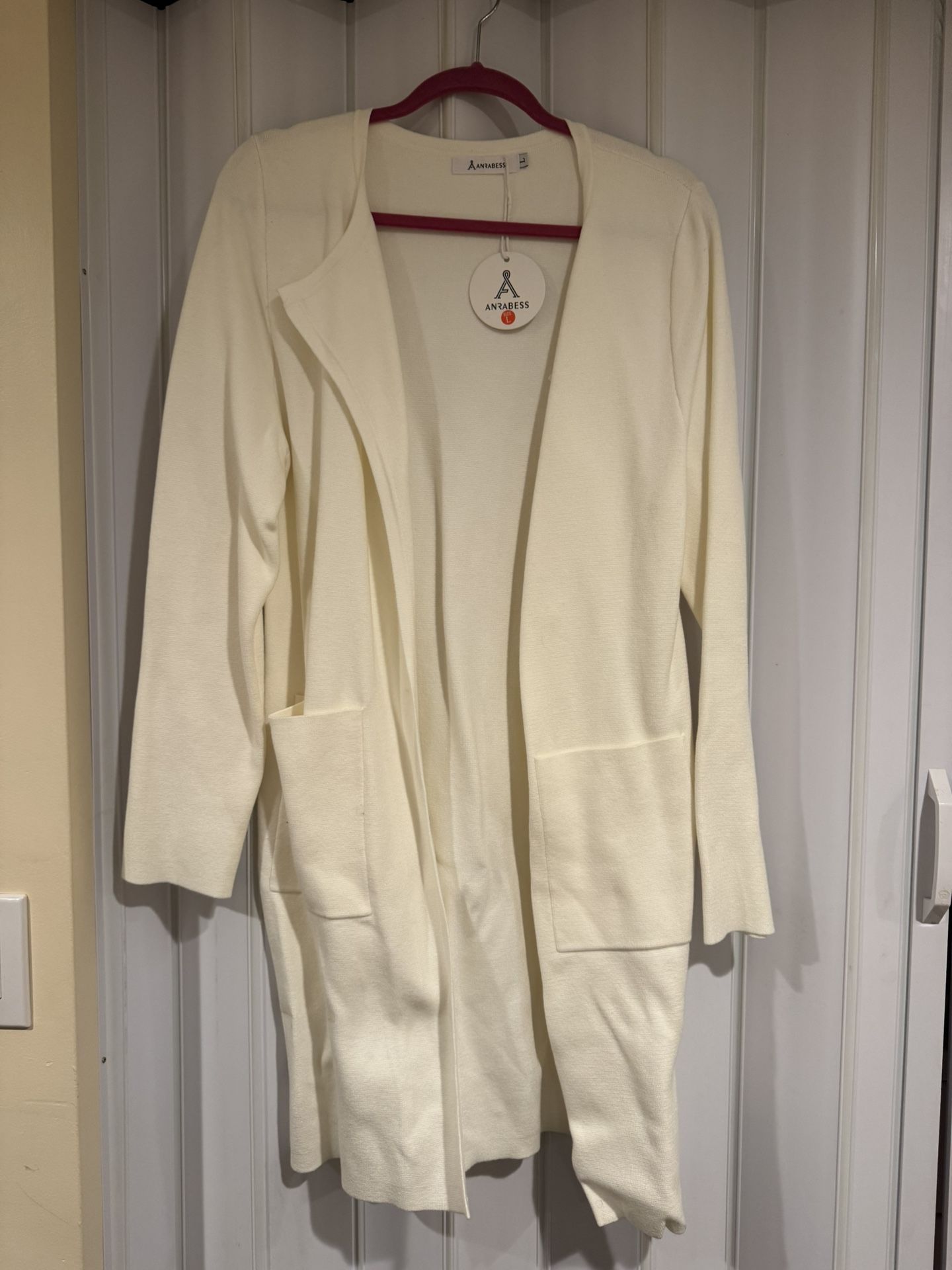 White Heavy Long Cardigan