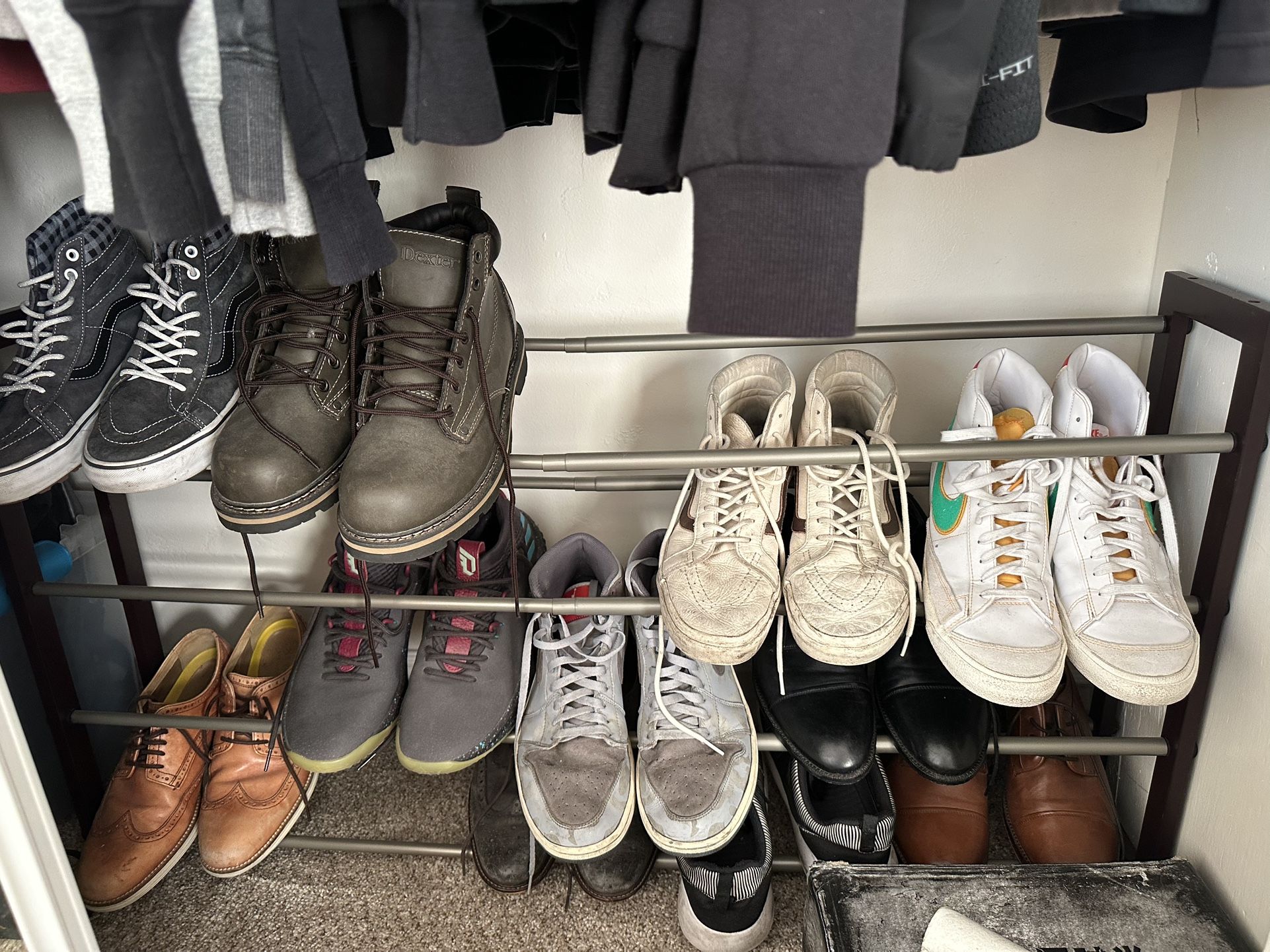 Expandable 3-Tier Metal Shoe Rack