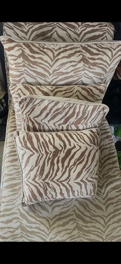 Moving Sale – Everything Must Go: Zebra Print Accent Chair