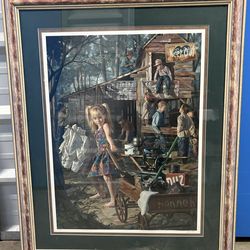 Professionally Matted And framed Bob Byerley “TheClubhouse” Reproduction Limited edition print 36.5”x 45”