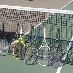 Tennis Rackets in good condition for reasonable Prices, $10-$20. Will meet you in Azusa Public Tennis Courts to test 