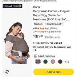 Boba baby wrap baby carrier