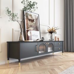 78.7”L Black TV Stand, TV Console for Up to 100” TVs
