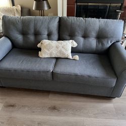 Dark Grey Apartment Sized Couch 