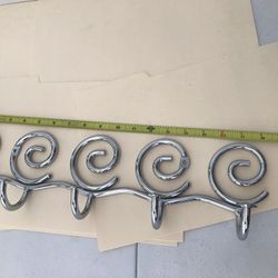 Chrome 5 Hook Coat Rack, Nice Home Entry Decor Piece