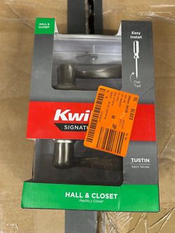Kwikset Tustin Satin Nickel Hall/Closet Door Handle with Microban Antimicrobial Technology