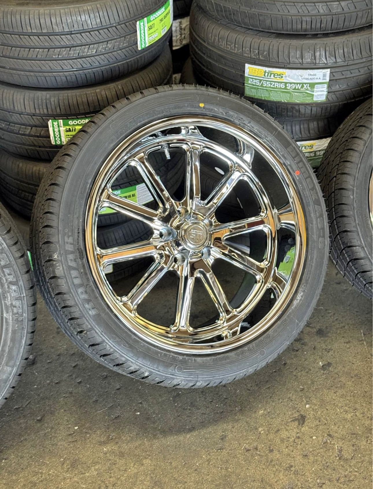 USMAG U110 Rambler 20 inch Rims Tires 5x4.75 5x5 Bolt Pattern