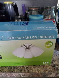 New Brushed Nickle Ceiling Fan Light Kit