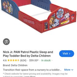 Paw Patrol Toddler Bed 