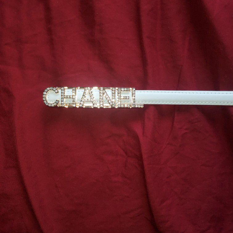 Chanel Logo Print Belt 