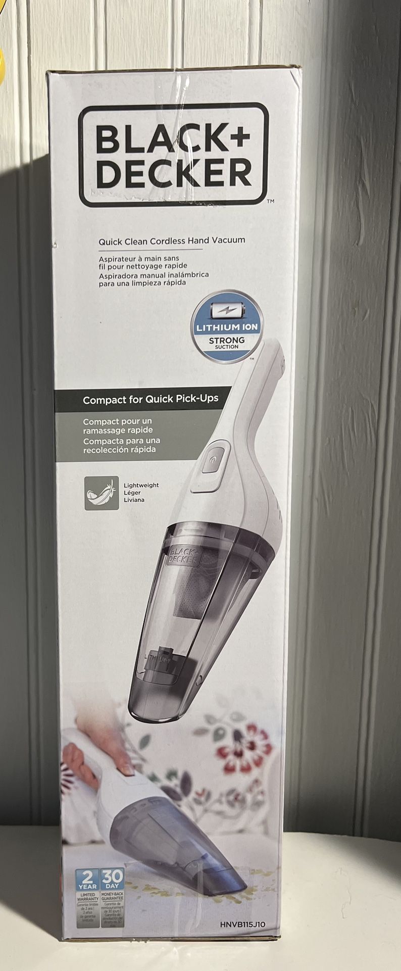 Black+Decker® HNVB115J10 Dry Light Duty Cordless Hand Vacuum,11 oz Bowl Tank-NEW