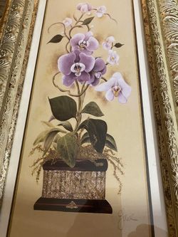 Framed Purple Orchid Picture 