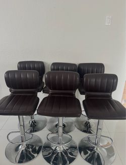 6 counter height swivel chairs
