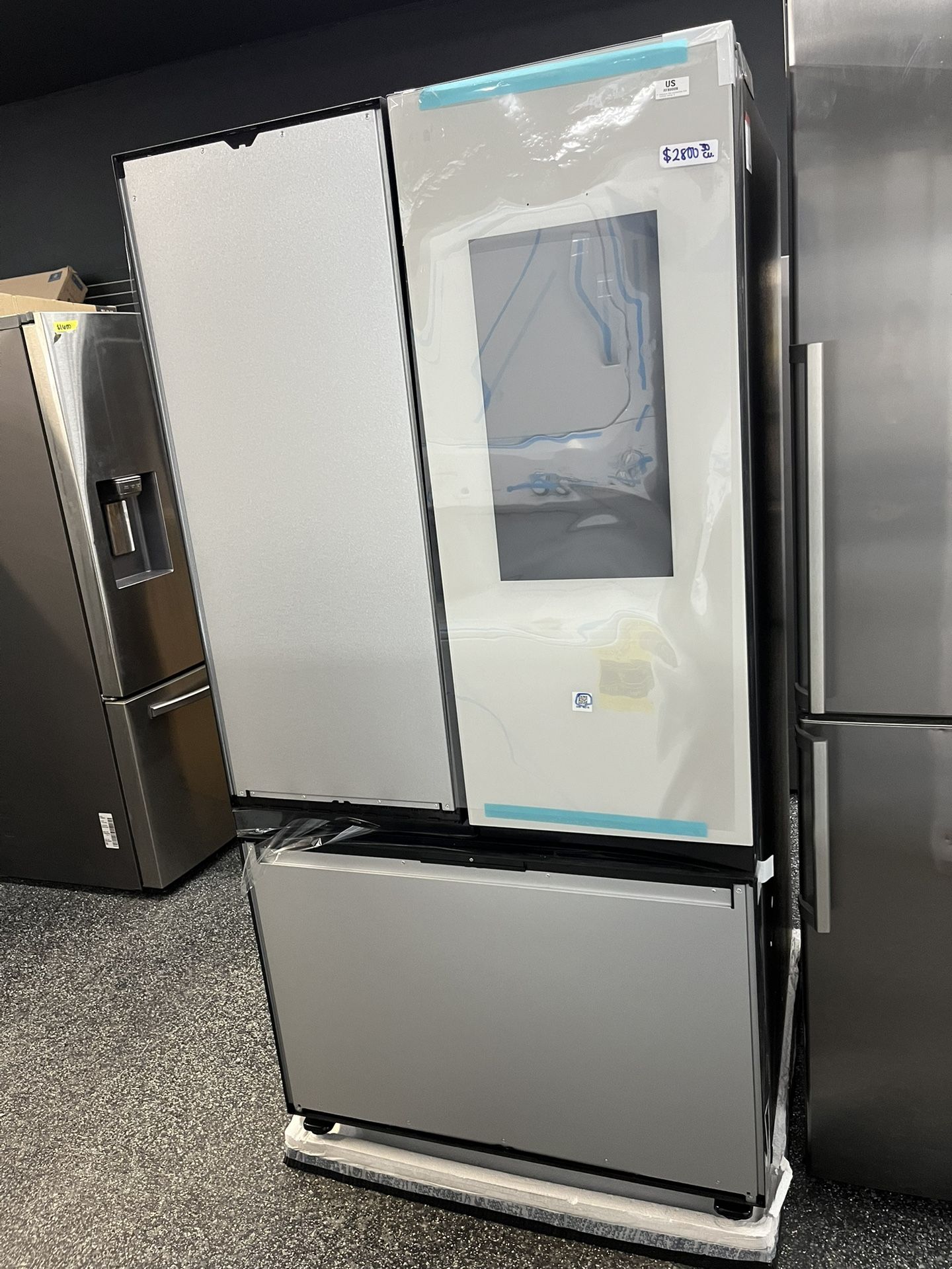 Samsung French Door Bespoke White Family Hub Fridge 30 Cu Ft