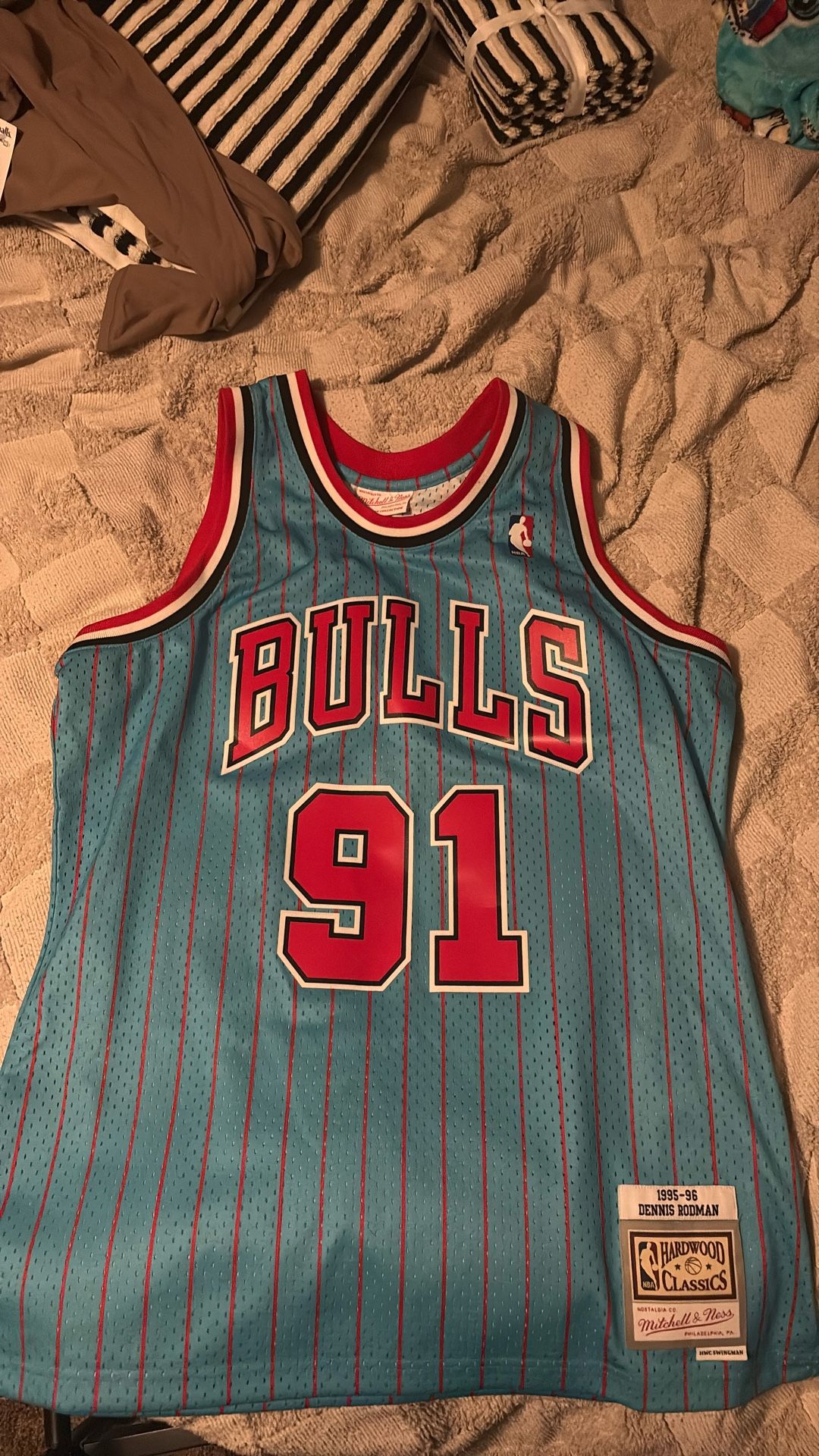 Large/XL Dennis Rodman Bulls Jersey Brand New