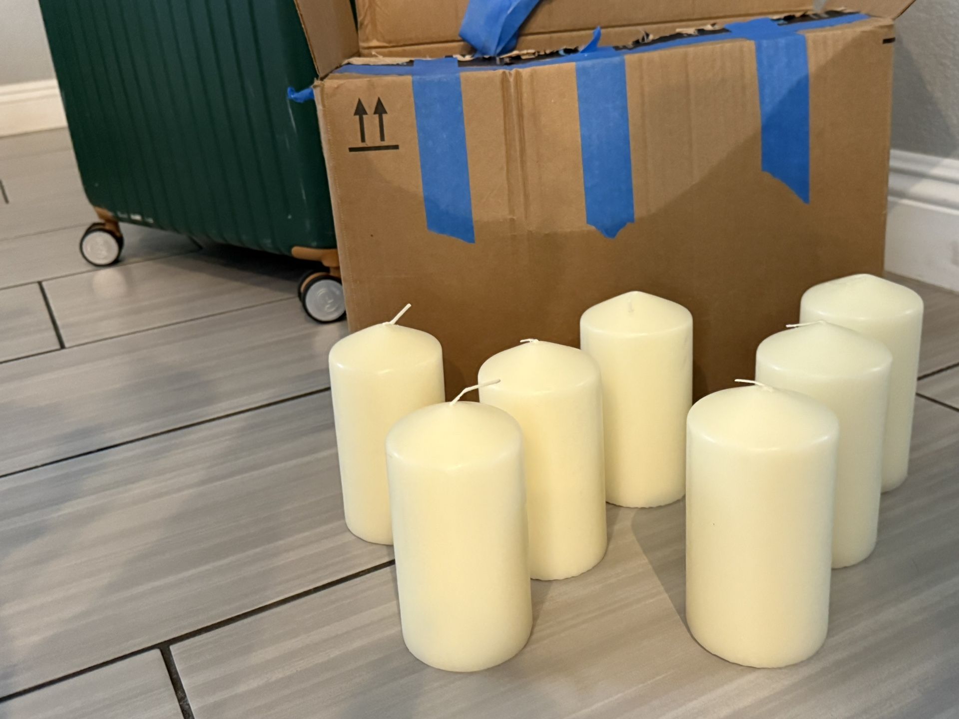 Brand New 3” X 6” candles 